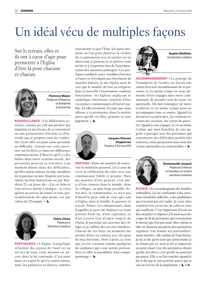 Page de contenu de Réformés d'octobre 2026